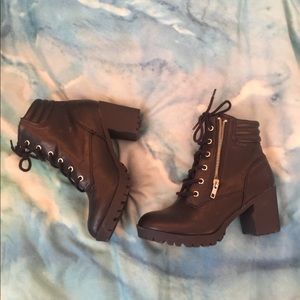 Size 7 Biker Boots w/ Heel
